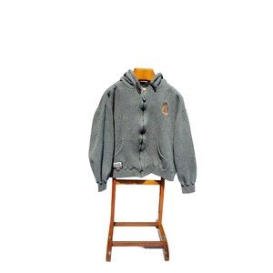 Women's Disney Tigger Gray Full Zip-up Fleece Hoodie Jacket Size L.